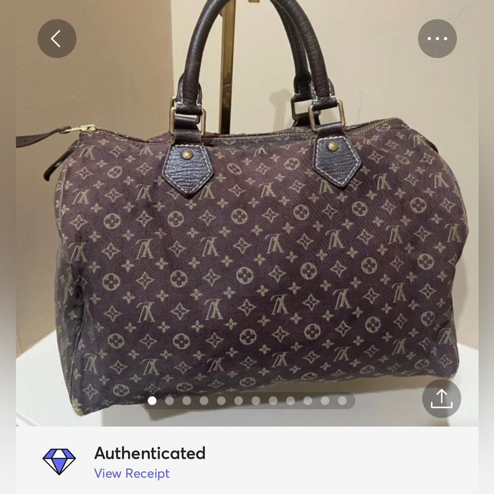 Louis Vuitton Ebene Monogram Mini Lin Speedy 30